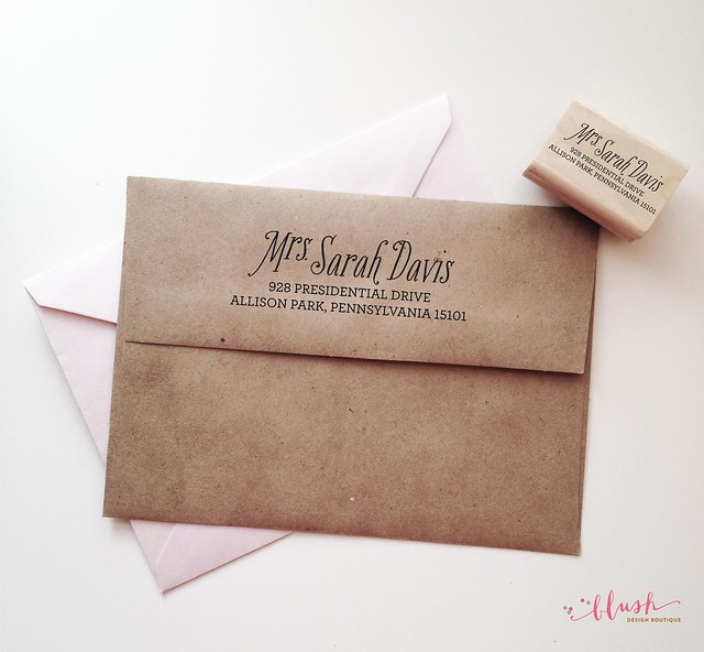 2.5x1" Custom Return Address Rubber Stamp