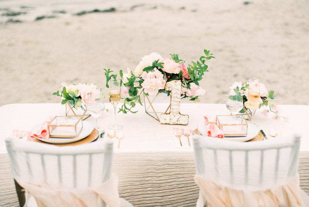 Peach Watercolor Wedding by Blush Paper Co.