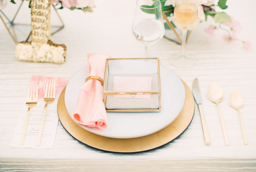 Peach Watercolor Wedding by Blush Paper Co.