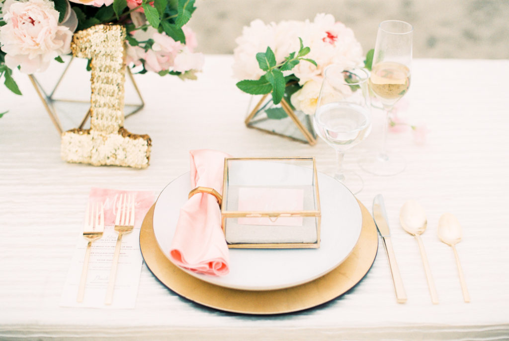 Peach Watercolor Wedding by Blush Paper Co.