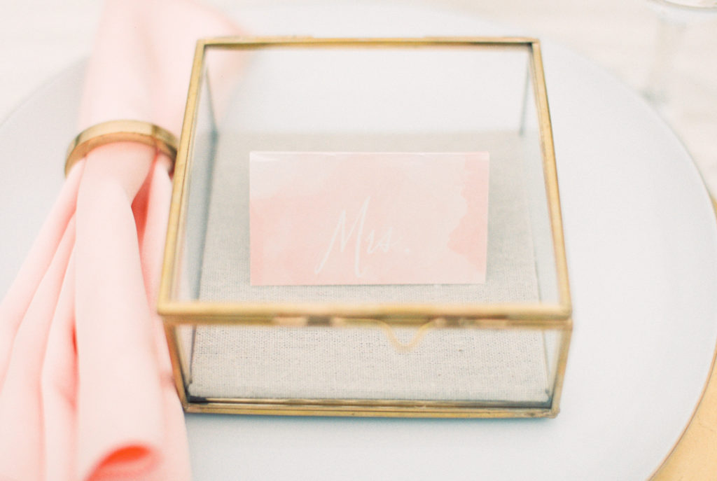 Peach Watercolor Wedding by Blush Paper Co.