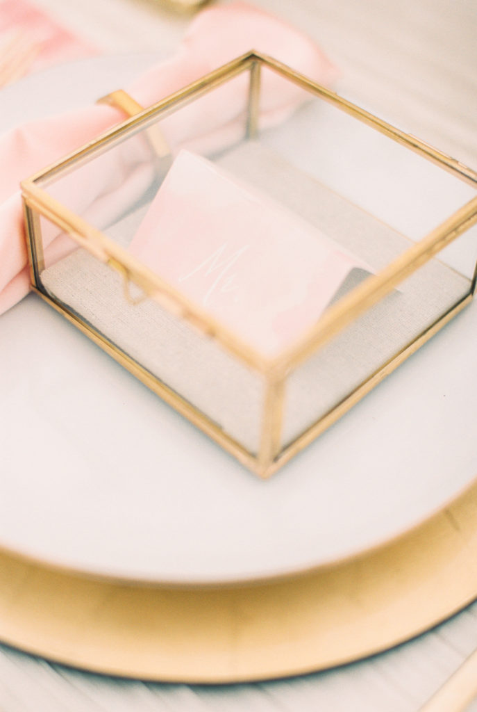 Peach Watercolor Wedding by Blush Paper Co.