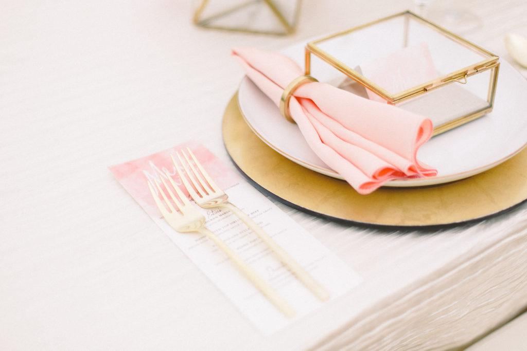 Peach Watercolor Wedding by Blush Paper Co.