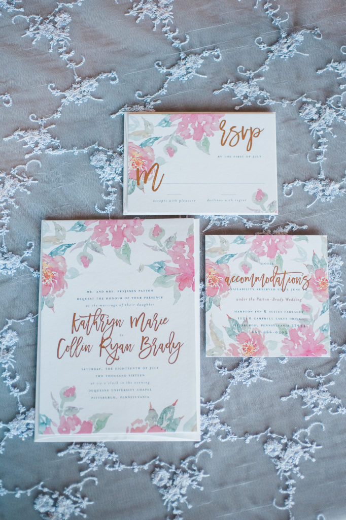 Watercolor Floral Wedding Invitations