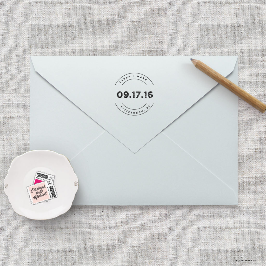 Save the Date Wedding Stamp | Blush Paper Co.