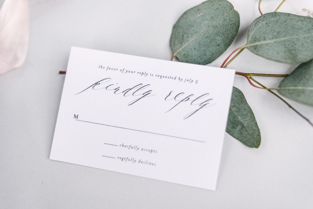 Modern Peach and Grey Watercolor Invitations | Blush Paper Co.