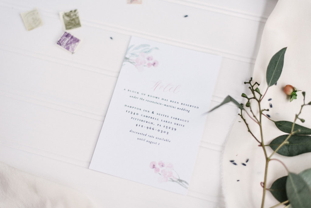 Purple Rose Watercolor Wedding Invitations | Blush Paper Co.