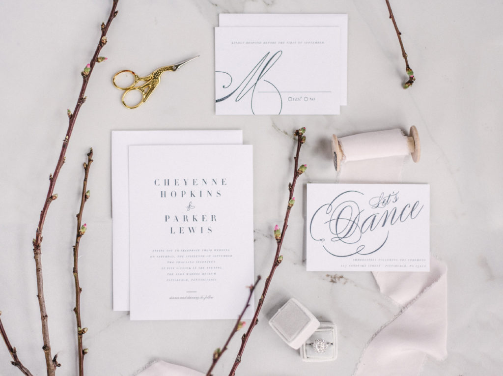 Modern Vintage Wedding Invitation | Blush Paper Co.