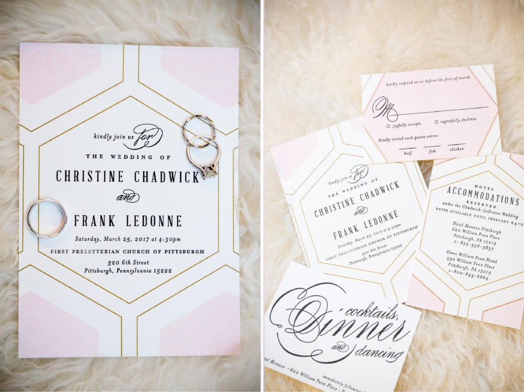 Pink and Gold Art Deco Wedding | Blush Paper Co.