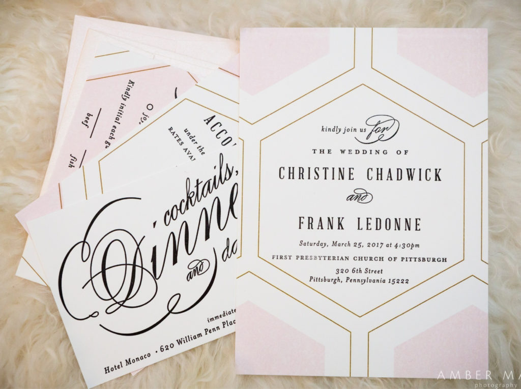 Pink and Gold Art Deco Wedding | Blush Paper Co.