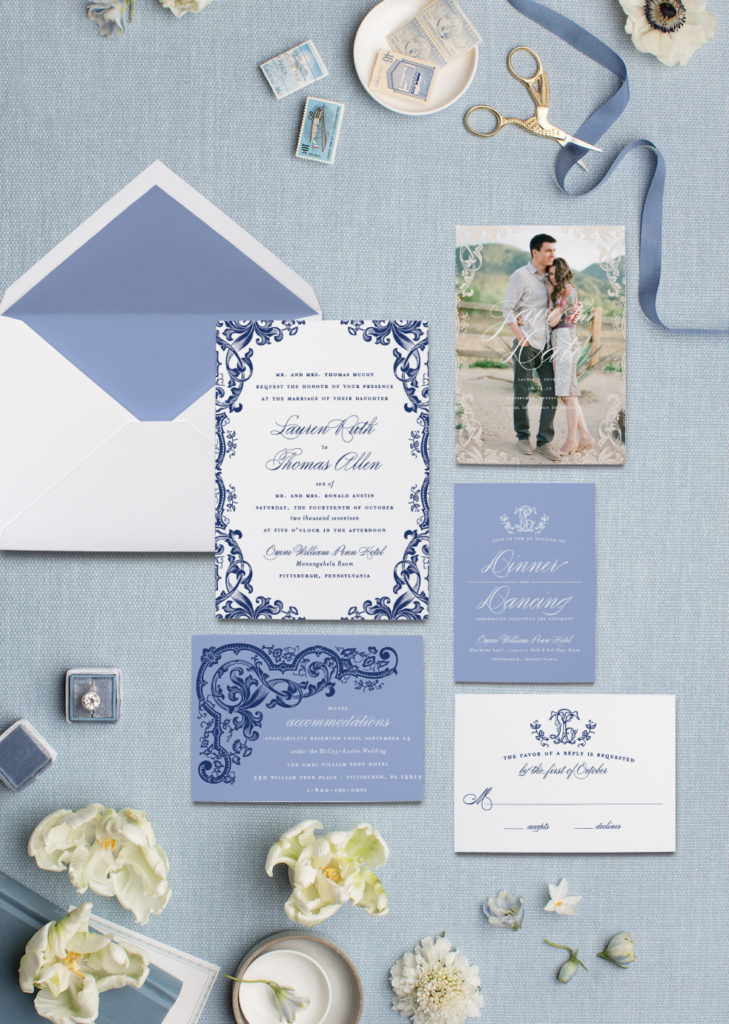 Blue and White Chinoiserie Wedding Invitations | Blush Paper Co.