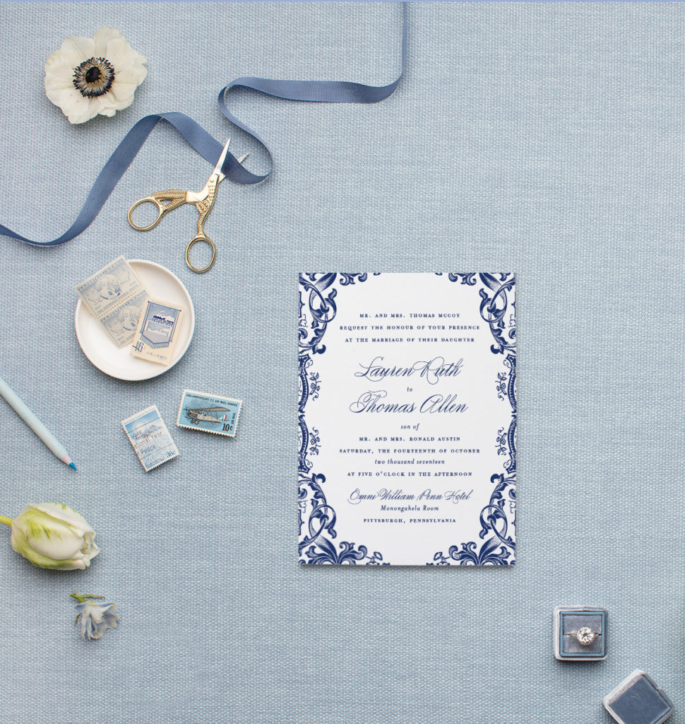 Blue and White Chinoiserie Wedding Invitations | Blush Paper Co.
