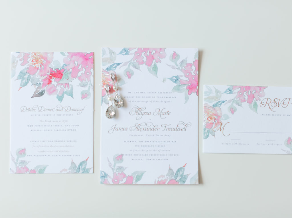 Spring Floral Watercolor Wedding Invitations | Blush Paper Co.