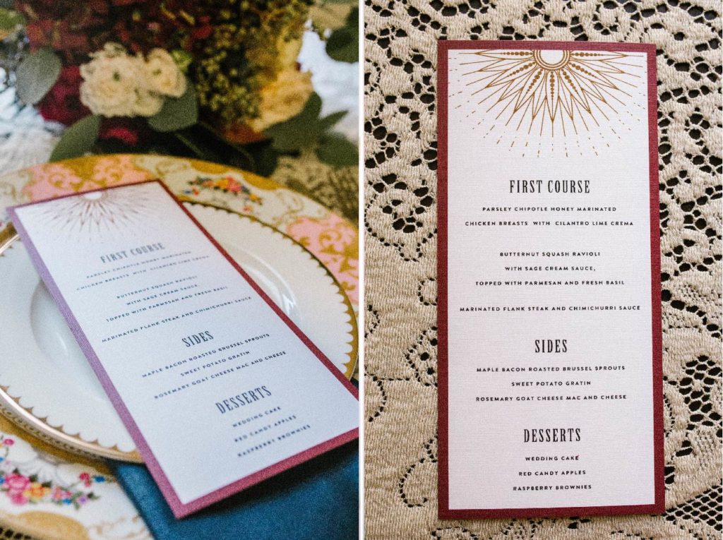 Art Deco Wedding Gold Marsala | Blush Paper Co.