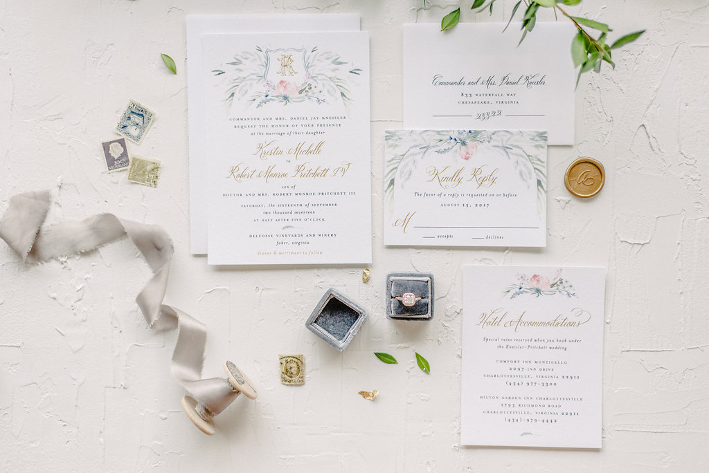 green and blue winery wedding | blush paper co.