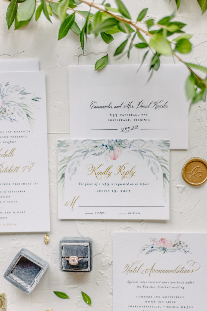 green and blue winery wedding | blush paper co.