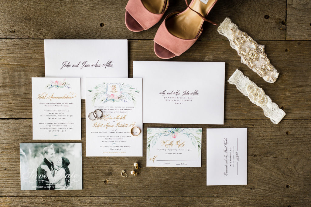 green and blue winery wedding | blush paper co.