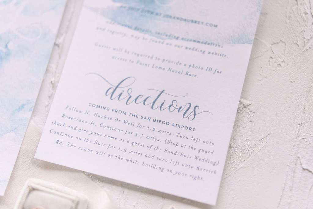 Blue Watercolor Wedding Invitations | Blush Paper Co.