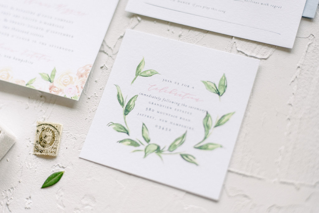 Rose Quartz and Serenity Wedding Invitations | Blush Paper Co.