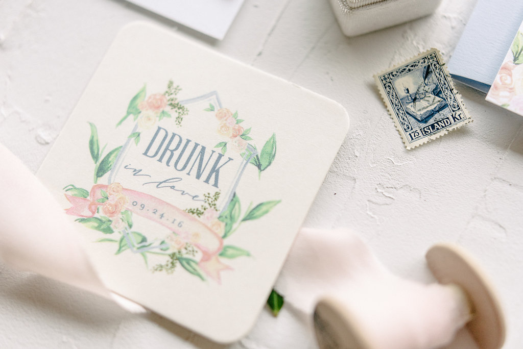 Rose Quartz and Serenity Wedding Invitations | Blush Paper Co.