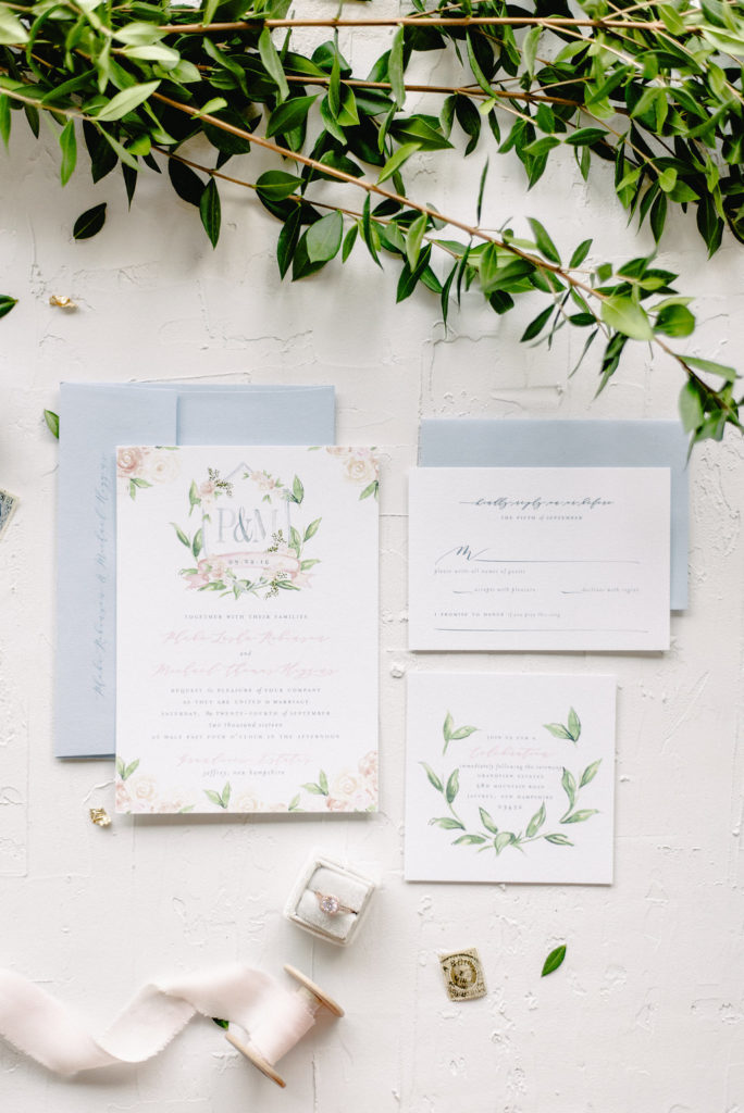 Rose Quartz and Serenity Wedding Invitations | Blush Paper Co.