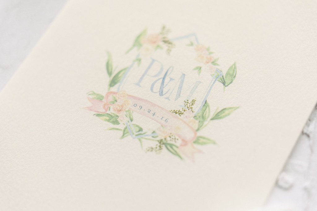 Rose Quartz and Serenity Wedding Invitations | Blush Paper Co.