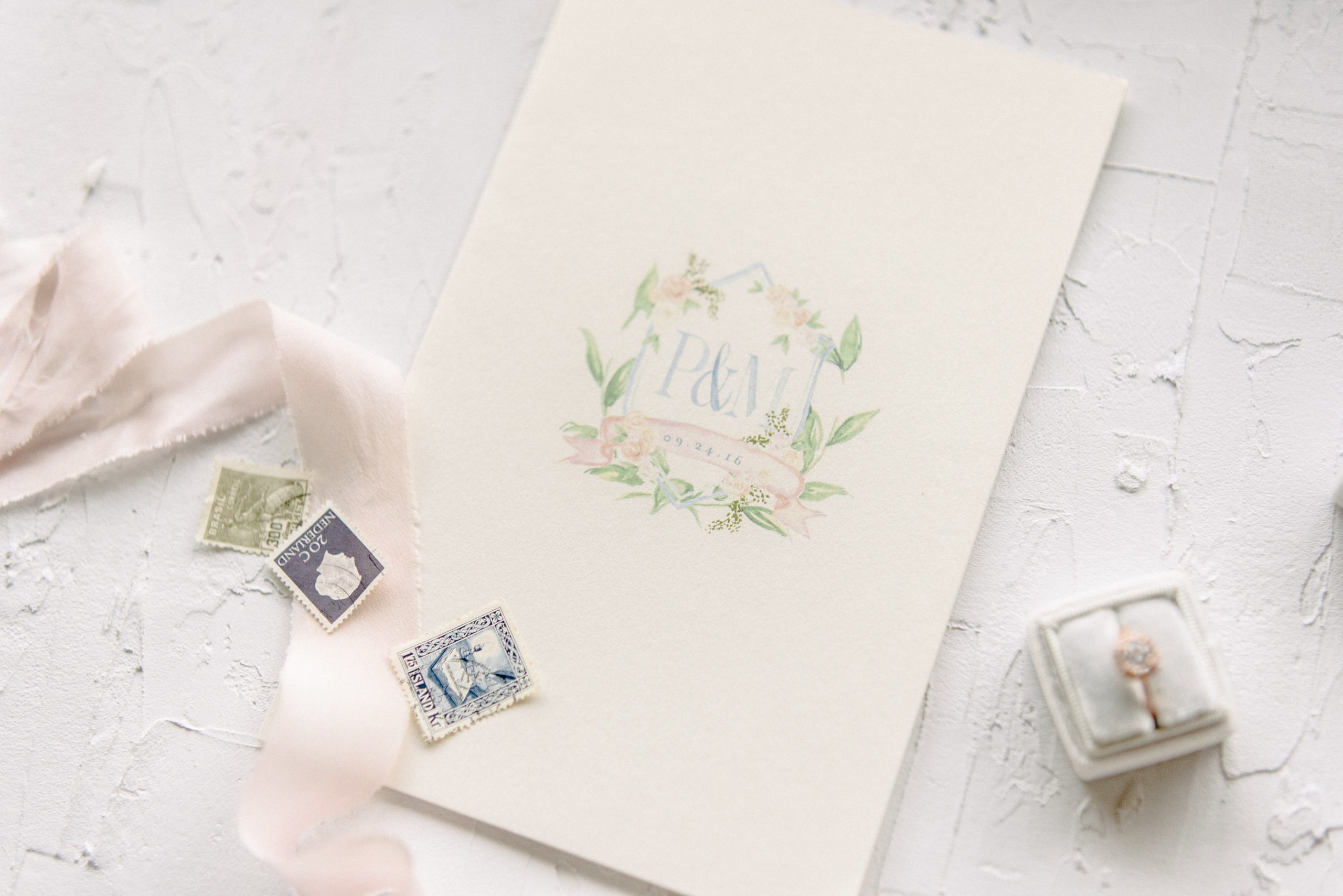 Monogram on Wedding Program