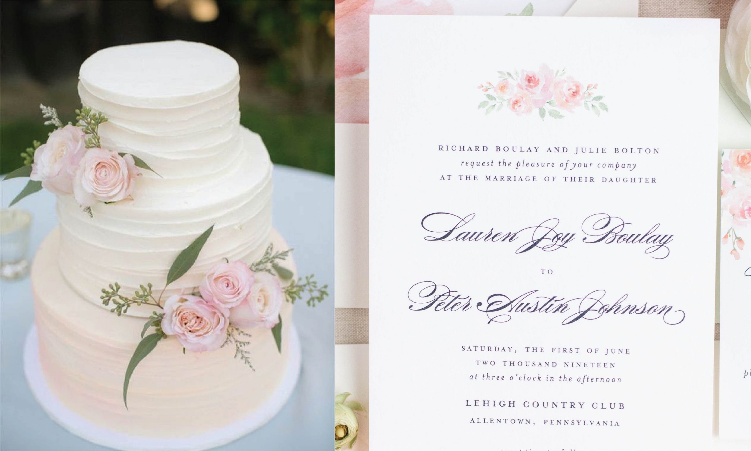 12 Amazing Wedding Cake & Invitation Combos