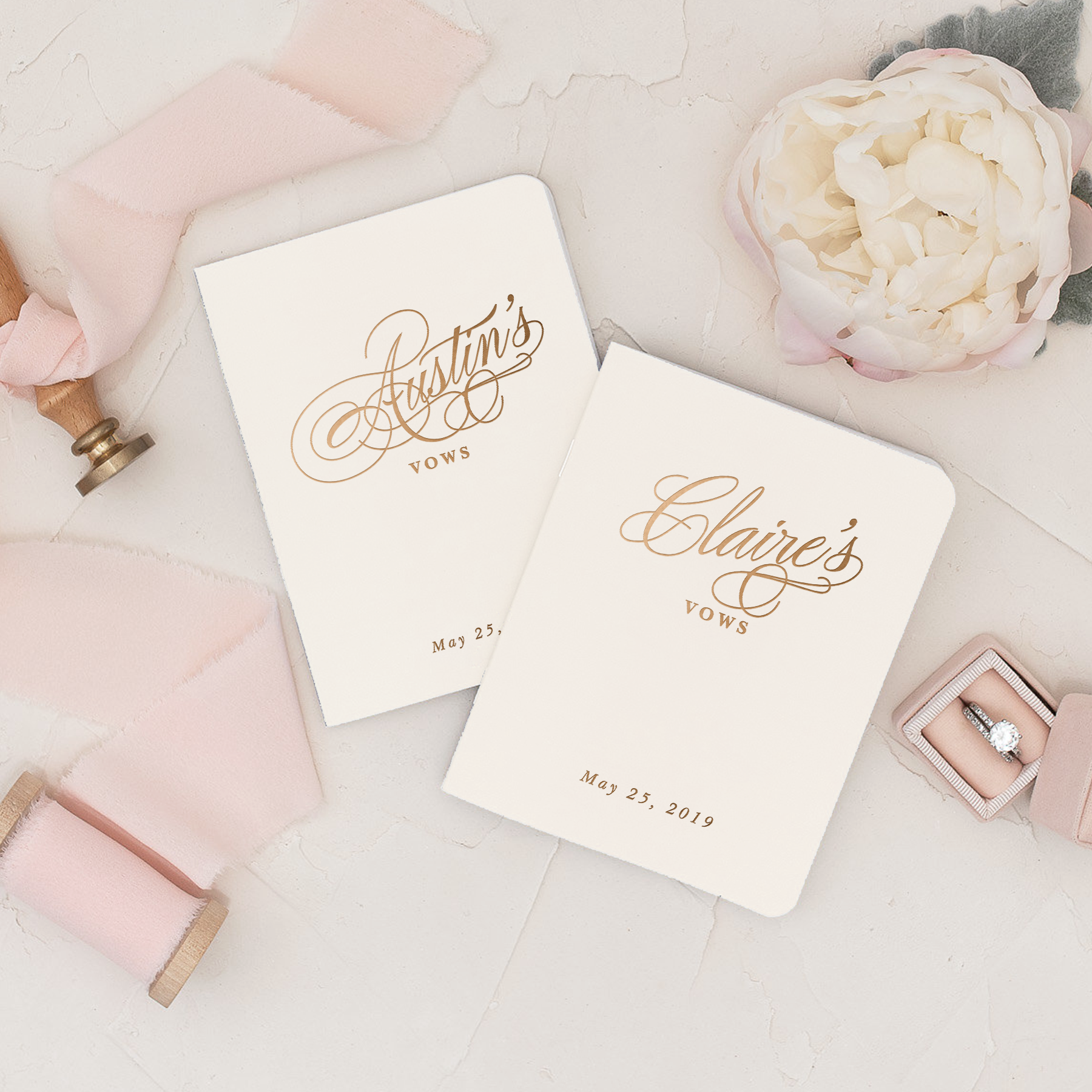 Custom Gold Foil Vow Books - The Wedding Keepsake You Need