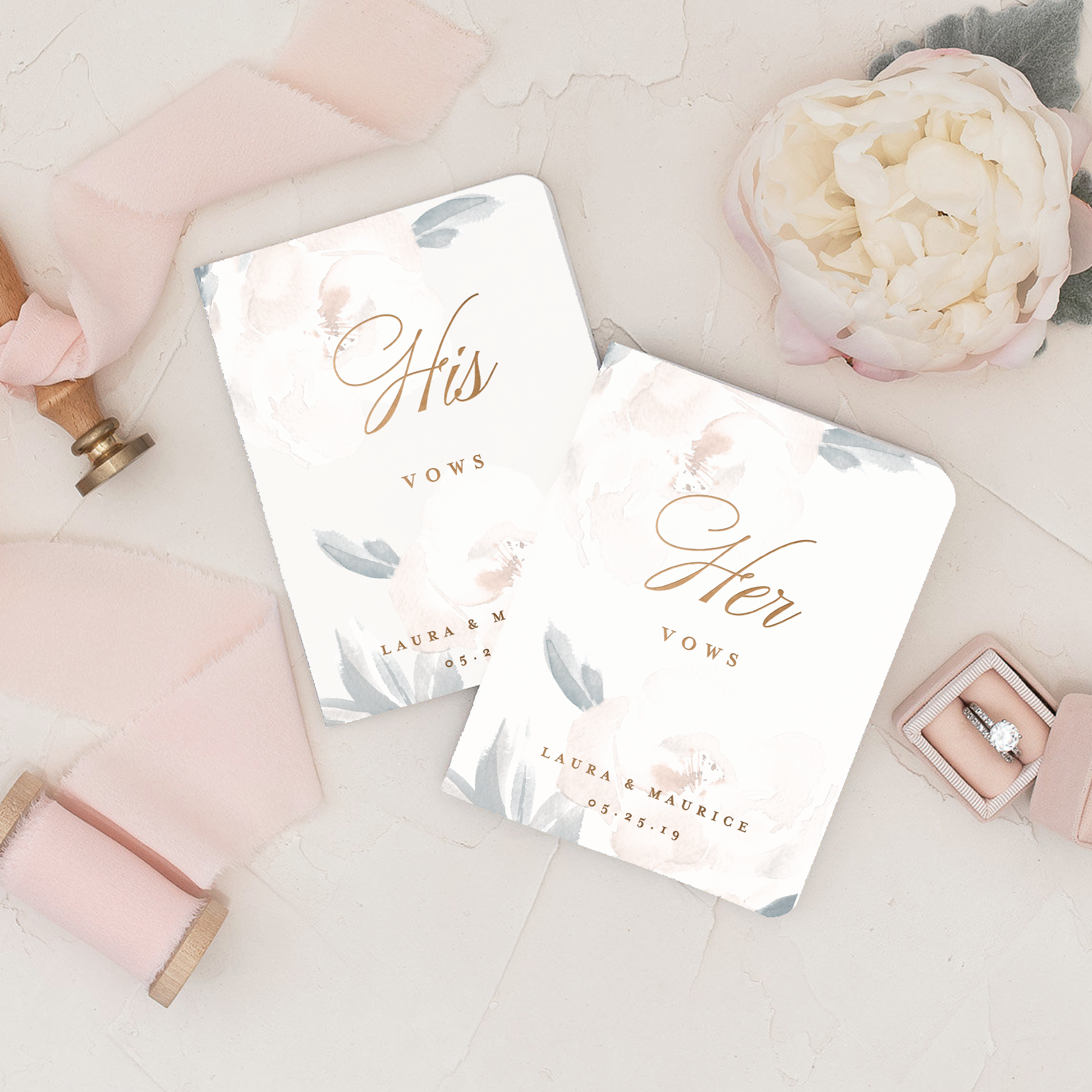 Custom Gold Foil Vow Books - The Wedding Keepsake You Need