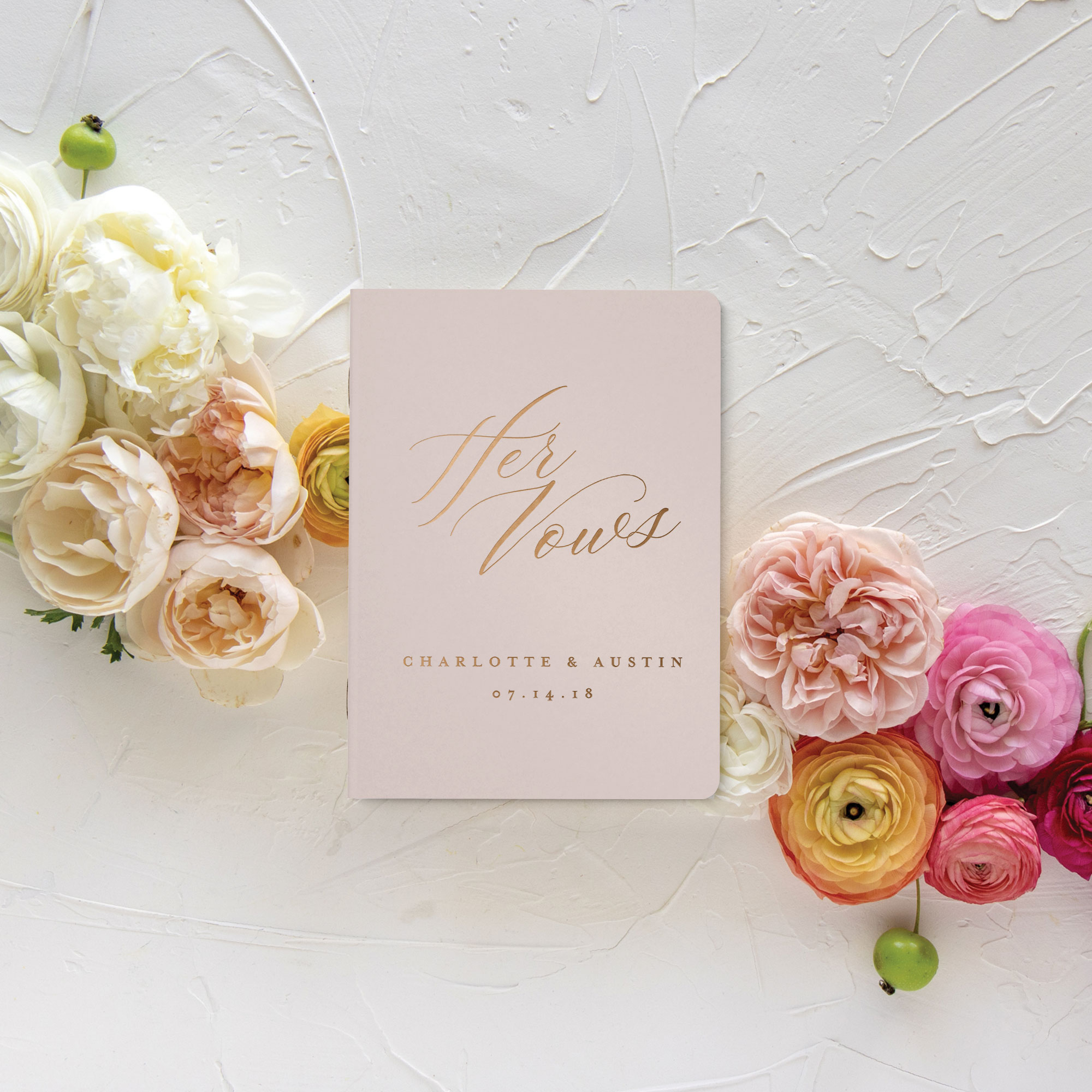 Custom Gold Foil Vow Books - The Wedding Keepsake You Need