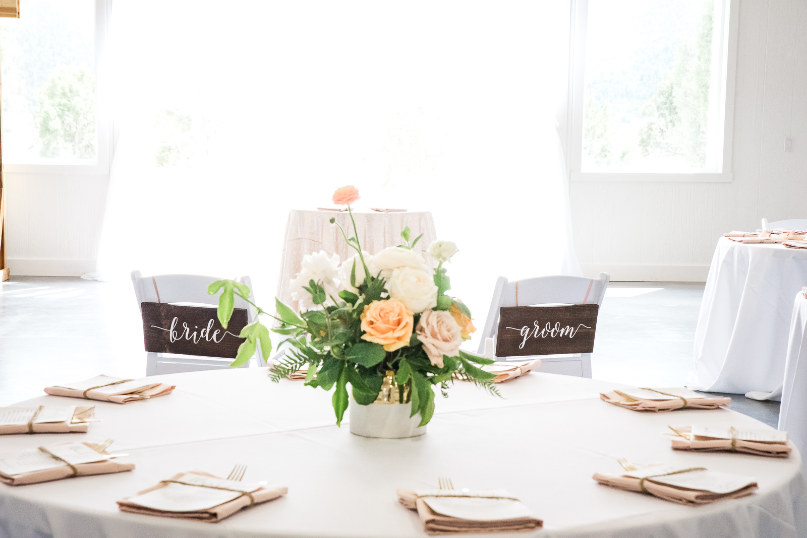 Desiree and Justin's Romantic Western wedding at Vista View Events in Rifle, Colorado. Wedding Photography by Megan Lee Photography