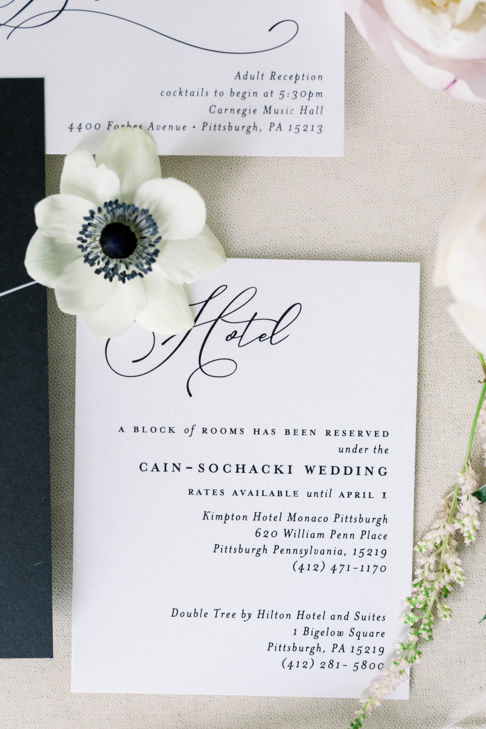 Black Tie Wedding Invitations
