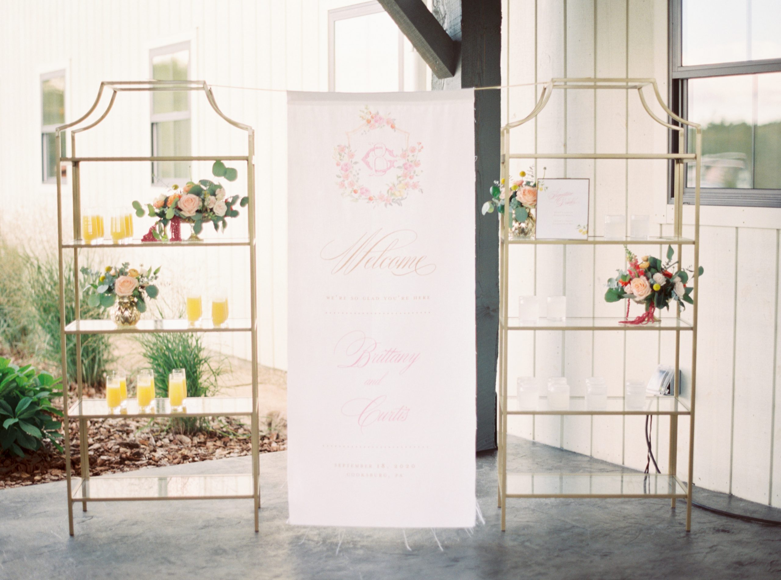 Monogram Welcome Sign Bar Decor