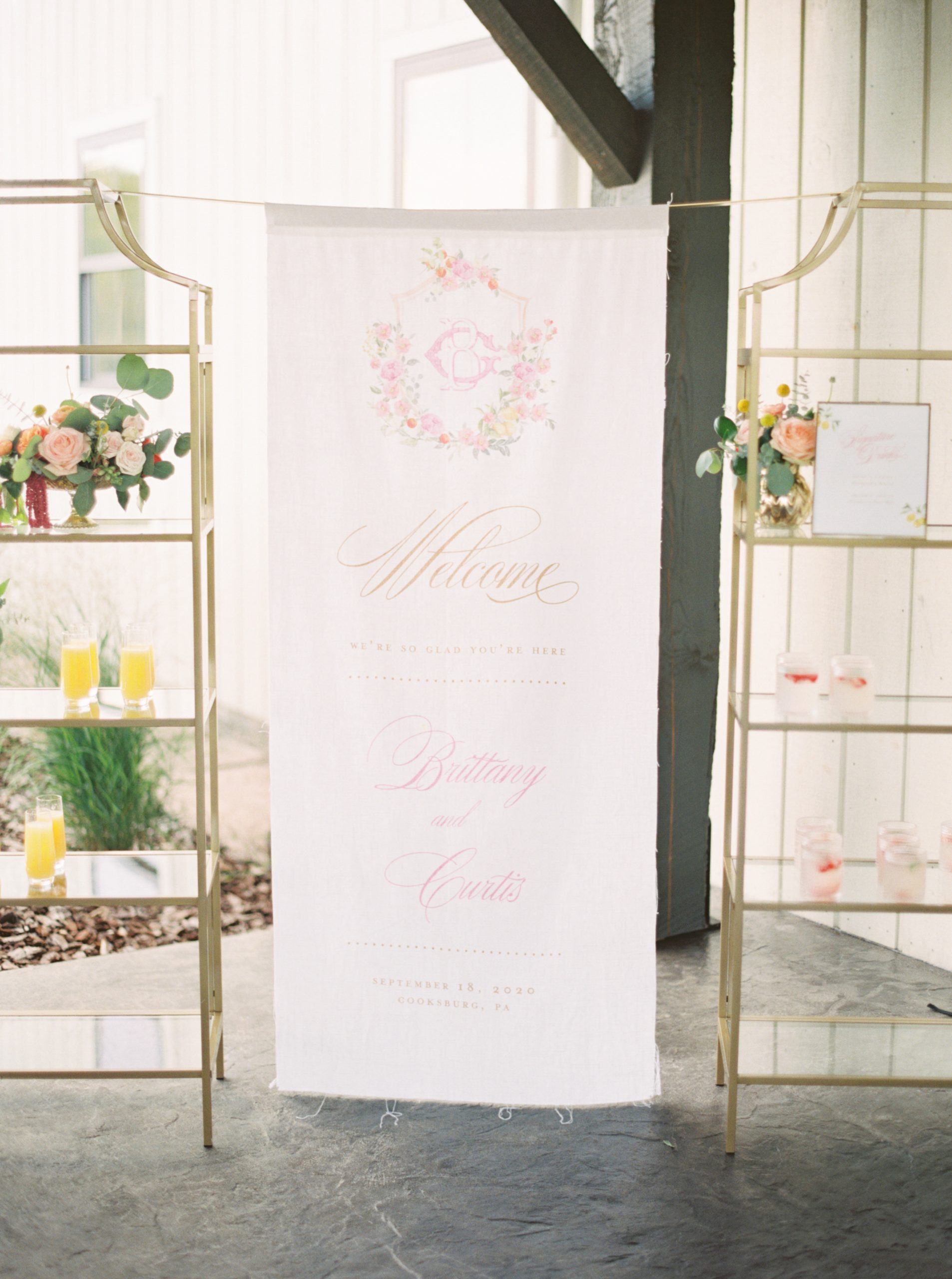 Monogram Welcome Sign Bar Decor