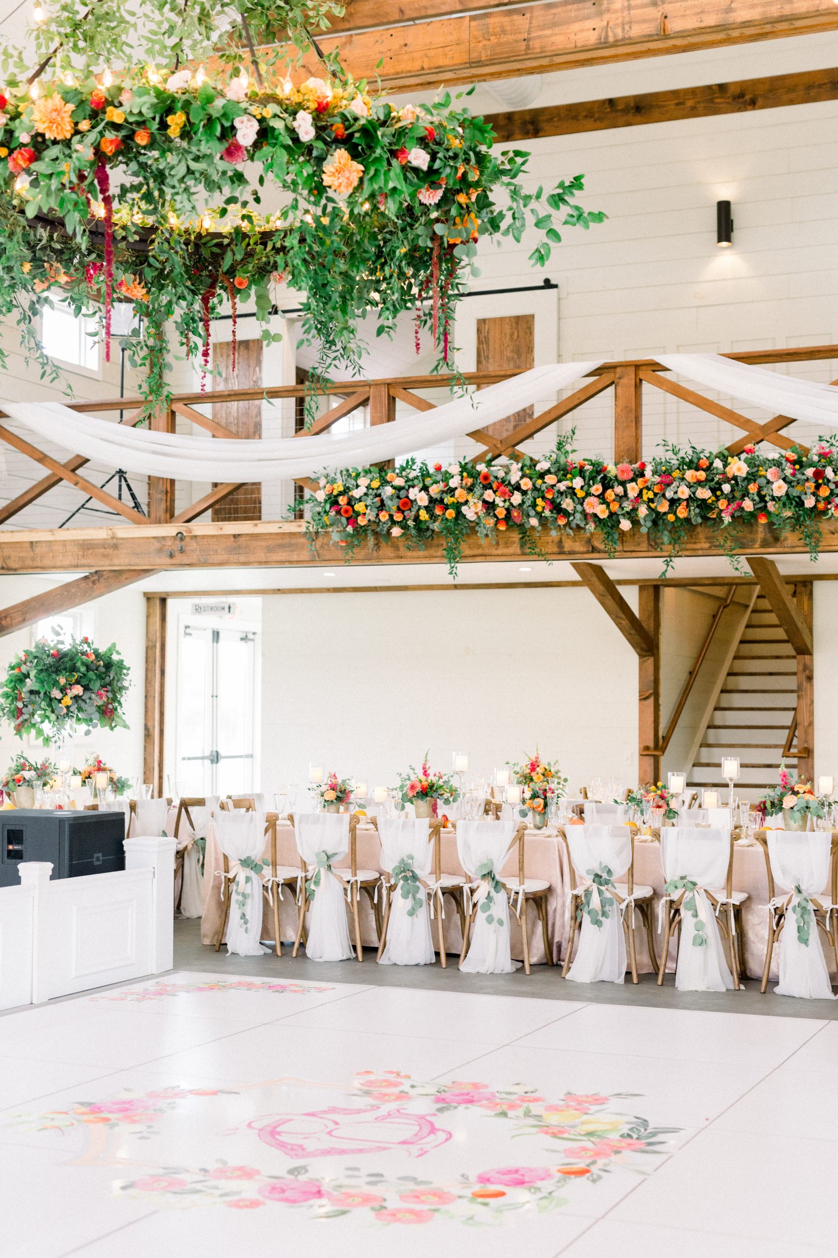 Monogram Dance Floor for Wedding