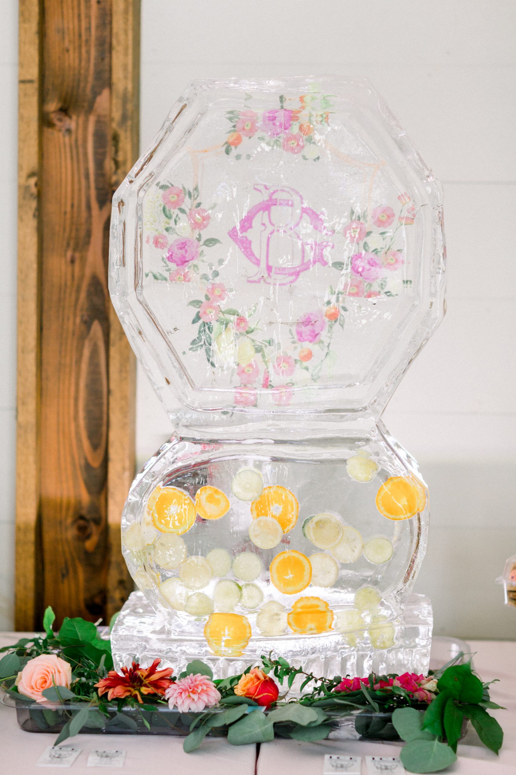 Wedding Monogram Ice Sculpture