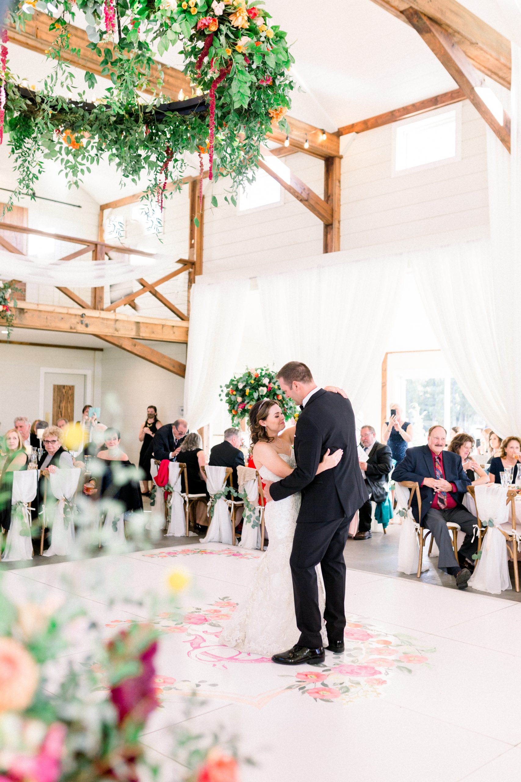 Monogram Dance Floor for Wedding