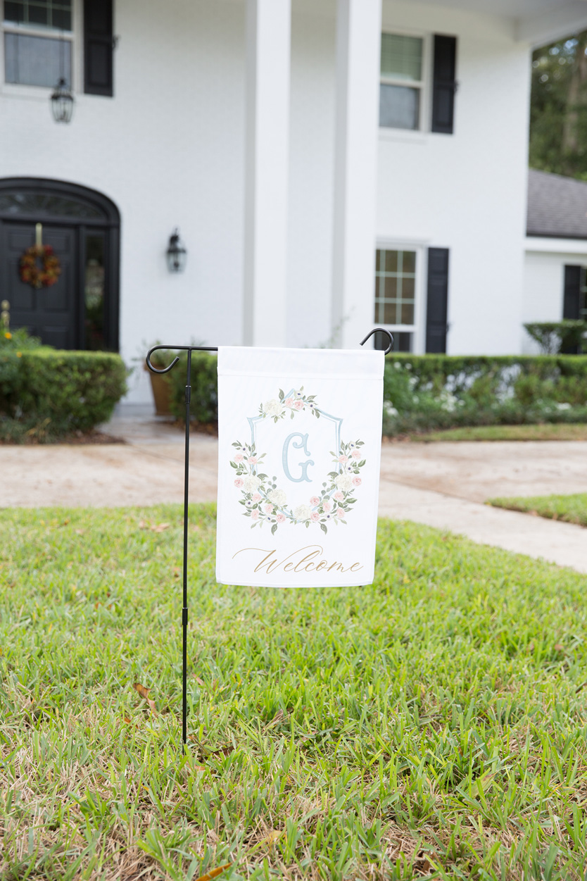 Wedding Crest Garden Flag