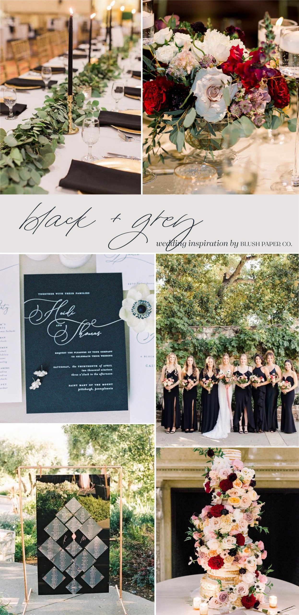 Black and Grey Wedding Inspiration