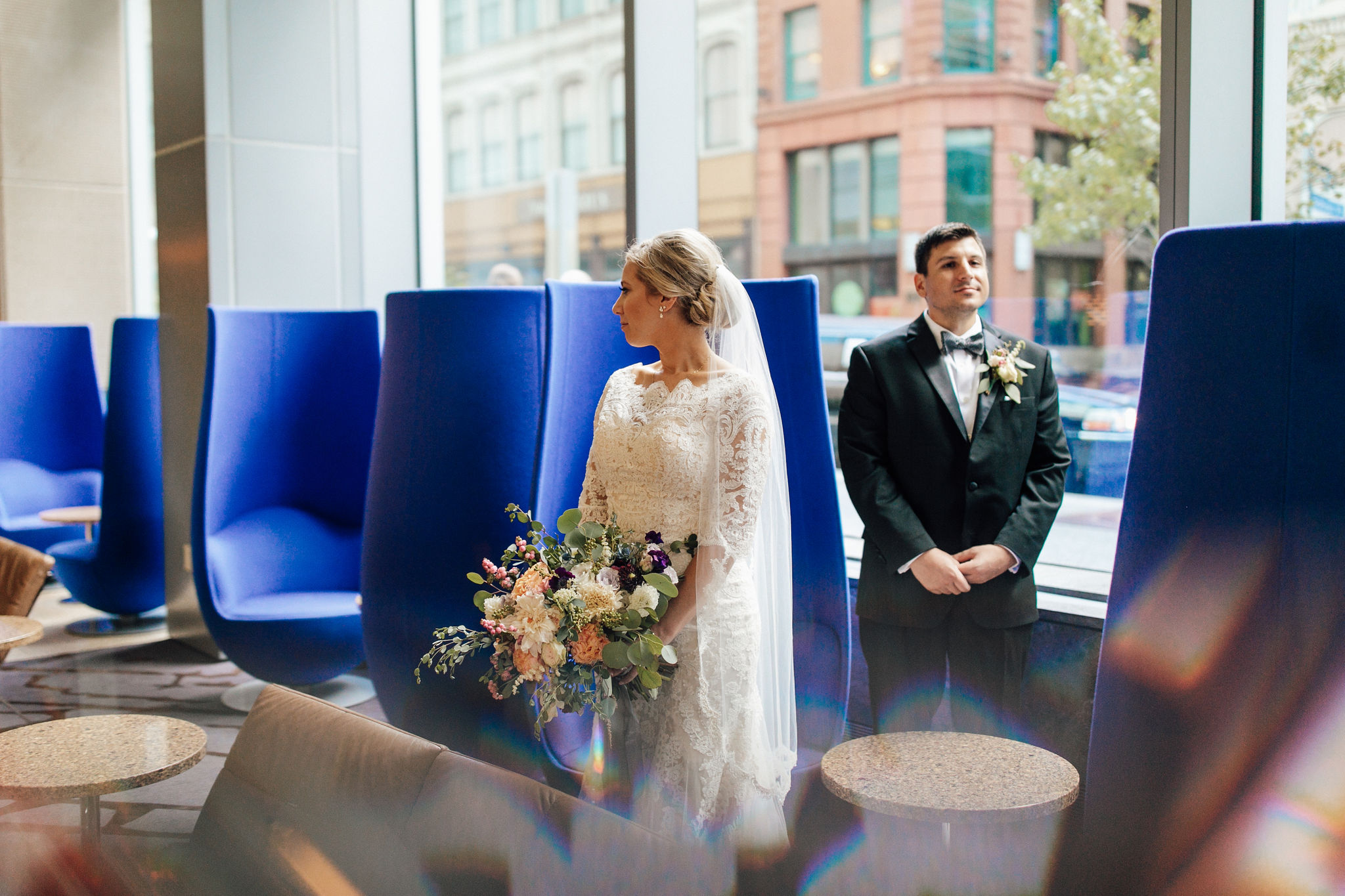 White and Green Wedding at PPG Wintergarden in Pittsburgh PA