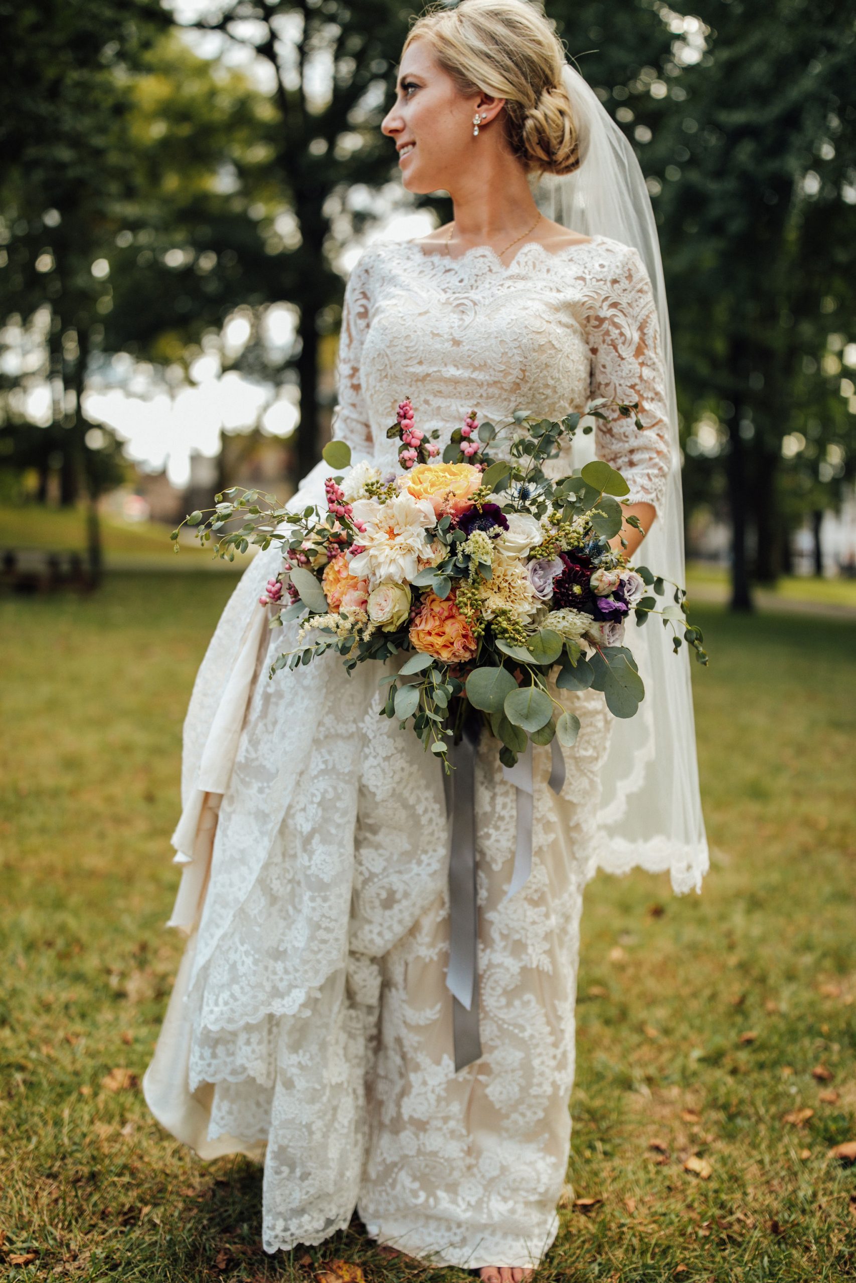 White and Green Wedding at PPG Wintergarden in Pittsburgh PA