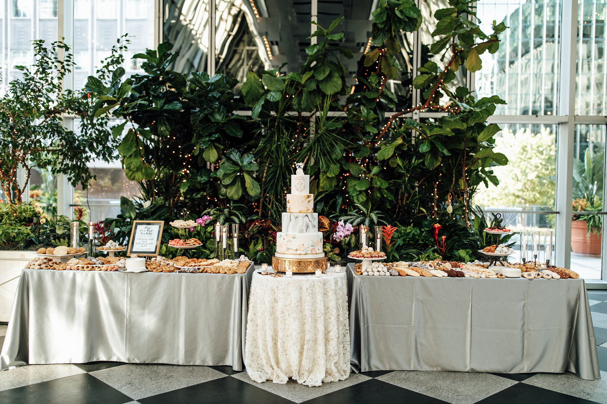 White and Green Wedding at PPG Wintergarden in Pittsburgh PA