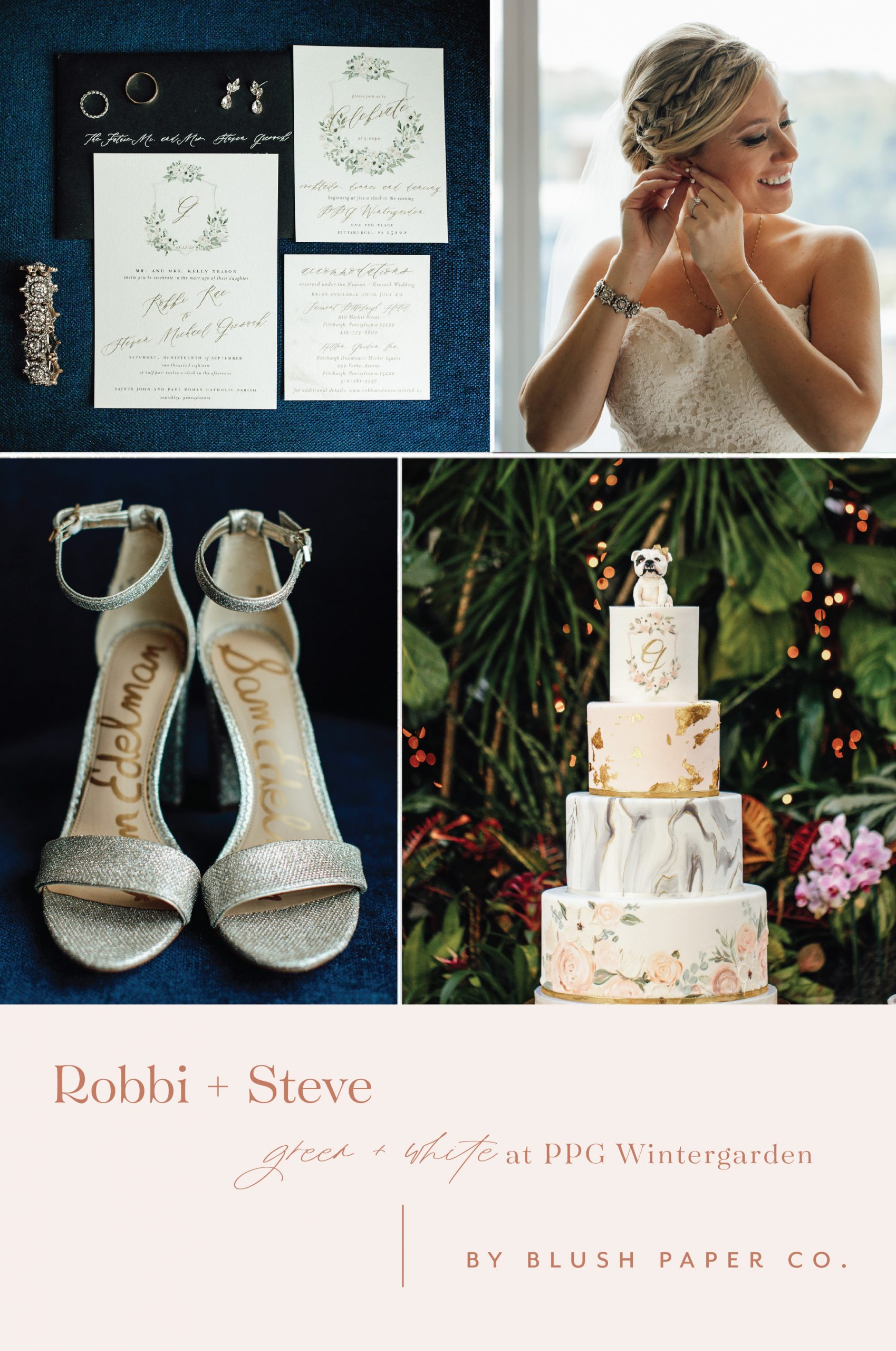 White and Green Wedding at PPG Wintergarden in Pittsburgh PA
