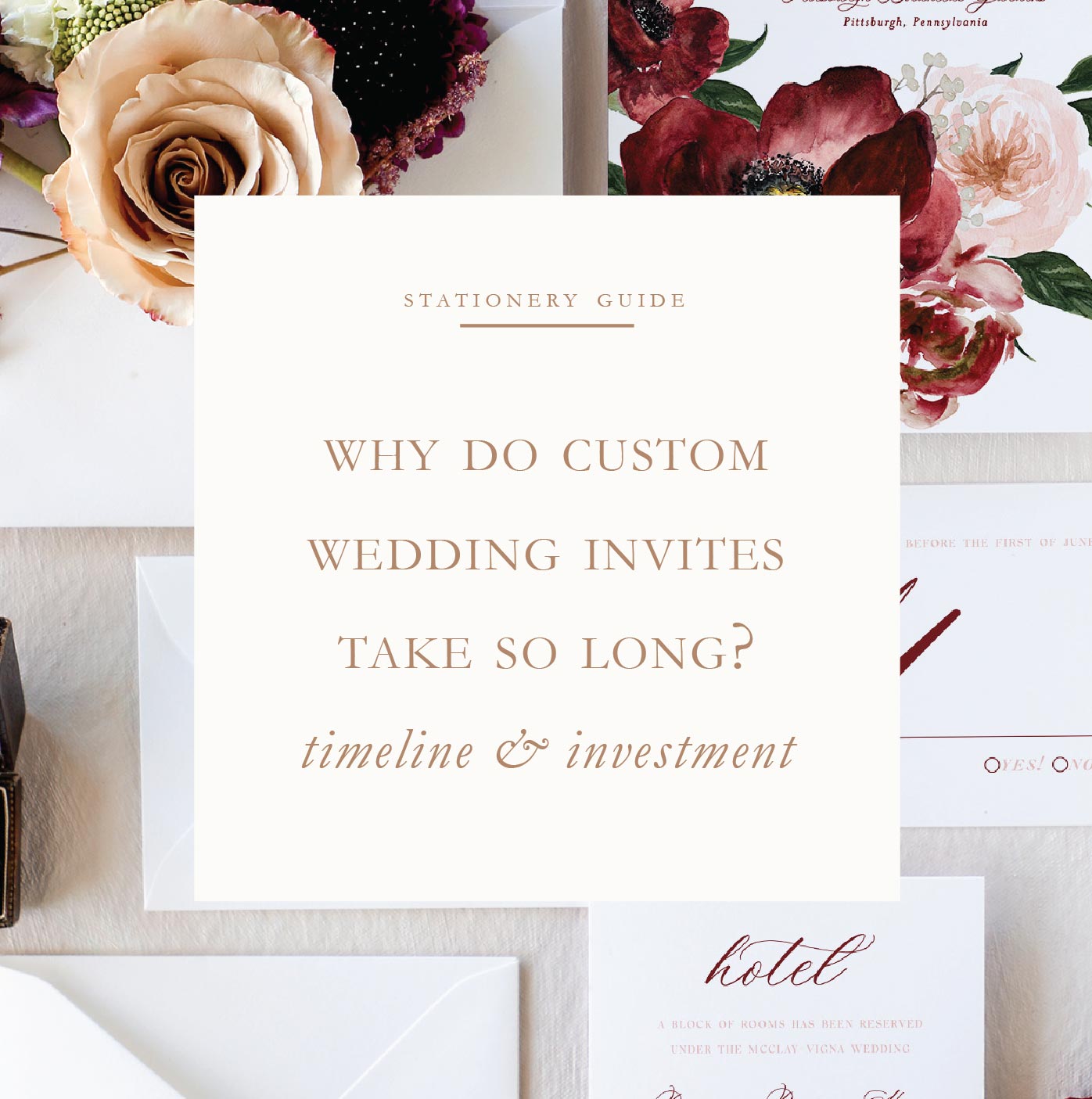 Custom Wedding Invitation Process by Blush Paper Co.
