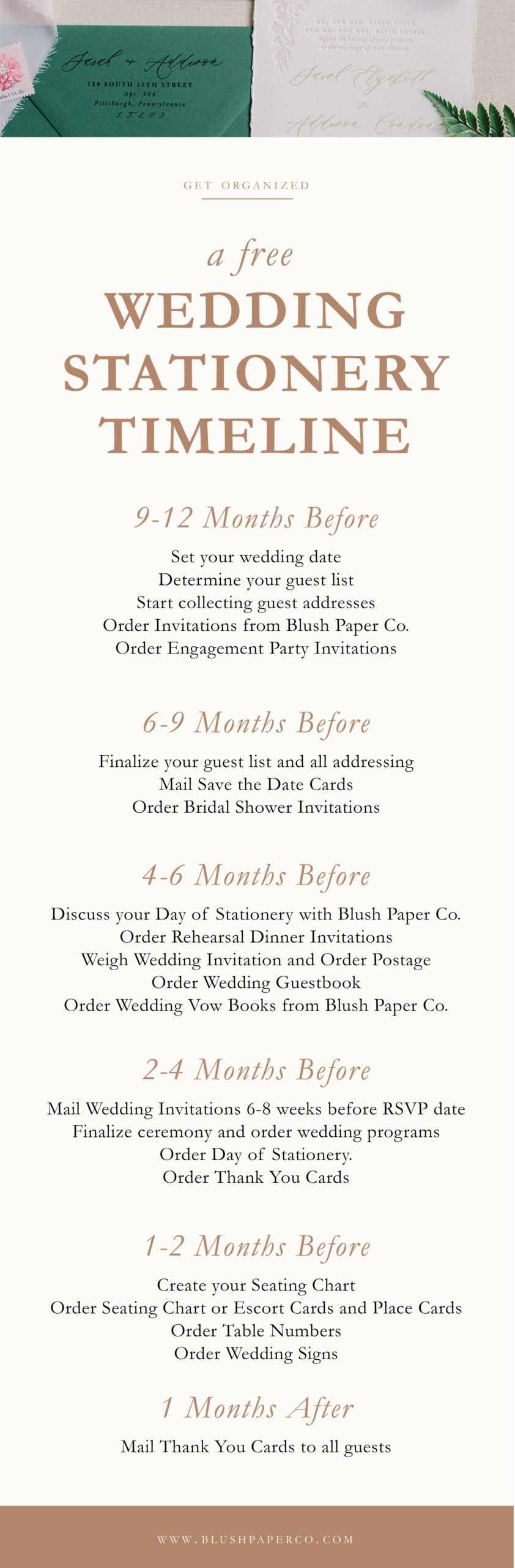 Stationery Timeline with Blush Paper Co.