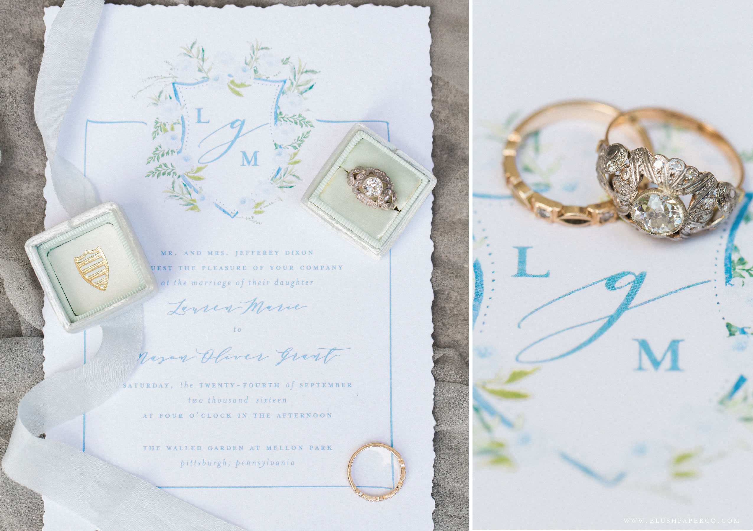 wedding monograms by blush paper co.