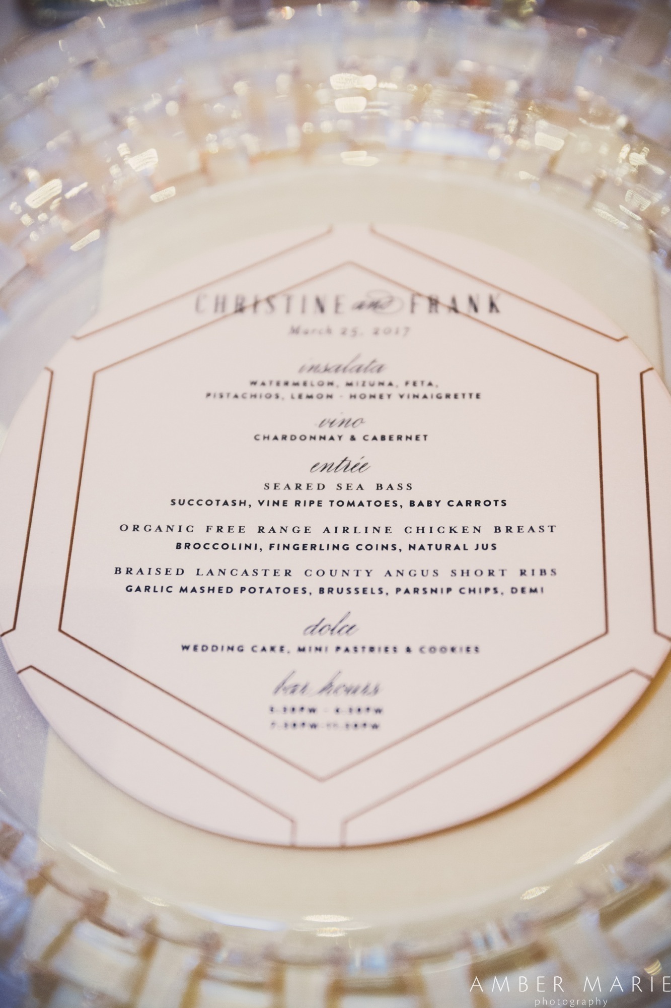 Wedding Menus Pittsburgh Blush Paper Co.