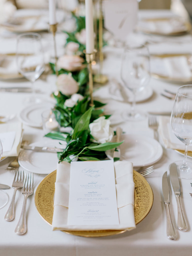 Wedding Menu by Blush Paper co.