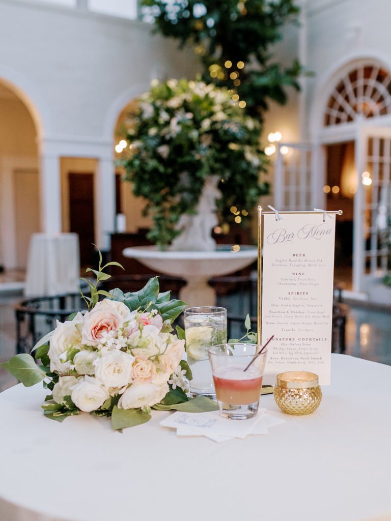 Wedding Bar Menu Blush Paper Co.